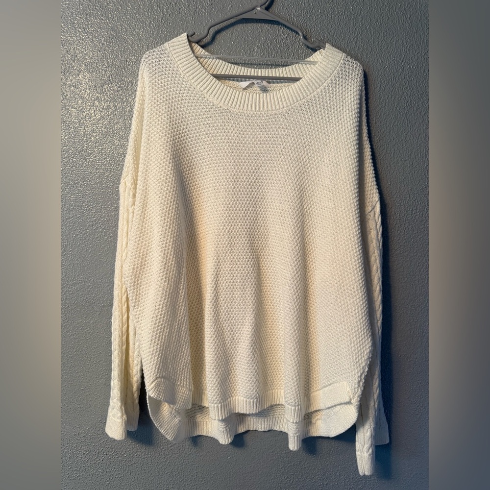 Time and Tru Women's Ivory Knit Sweater NWOT